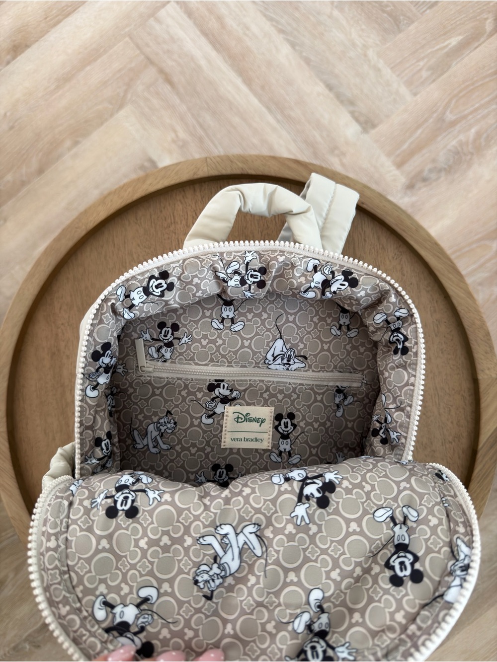 Vera Bradley Disney Small Banbury Backpack in Pumice Stone - Picture 4 of 7